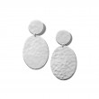 IPPOLITA Classico Crinkle Hammered Oval Snowman Earring
