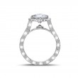 Eli Jewels Point of Love Vintage Round Semi Mount with Side Diamonds