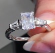 An 18K white gold and diamond ring