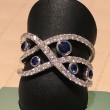 Diamond and Sapphire Right Hand Ring