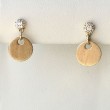 A Pair Of 14K Yellow Gold, Dangle Style Circle Earrings That Are Pave-Set With Diamonds Weighing .10 Carat Total. G/H, Vs-Si