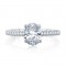 Platinum And Diamond Semi-Mounting Engagement Ring