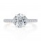 Platinum And Diamond Semi-Mounting Engagement Ring