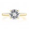 18K Yellow Gold Diamond Semi-Mounting Engagement Ring