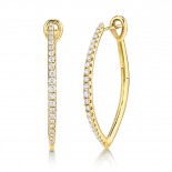 0.75ct 14k Yellow Gold Diamond Hoop Earring