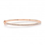 0.88Ct 14K Rose Gold Diamond Bangle