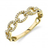 0.23Ct 14K Yellow Gold Diamond Link Ring