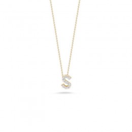 Roberto Coin Tiny Treasure 18K Yellow Gold Letter "S" Initial Necklace