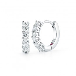 Roberto Coin 18K Gold Huggie Earrings With Diamonds