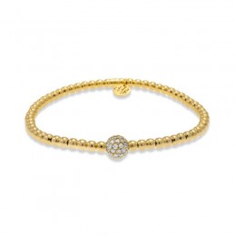 Hulchi Belluni Tresore Stretch Bracelet, 18k Yellow Gold