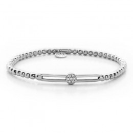 Hulchi Belluni Tresore Stretch Bracelet, 18k White Gold