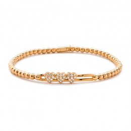 Hulchi Belluni Beaded Stretch Bracelet, 18K Rose Gold