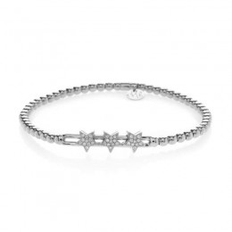 Hulchi Belluni Tresore Stretch Bracelet, 18k White Gold