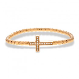 Hulchi Belluni Tresore Stretch Bracelet, 18k Yellow Gold