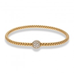 Hulchi Belluni Tresore Stretch Bracelet, 18k Yellow Gold