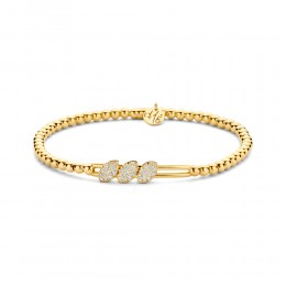 Hulchi Belluni Tresore Stretch Bracelet, 18k Yellow Gold