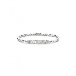 Hulchi Belluni Emerald Diamond Eternity Stretch Ring, 18K White Gold