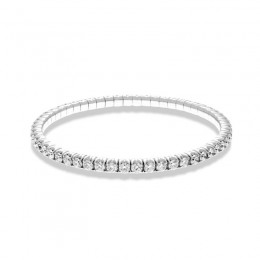 Hulchi Belluni Diamond Stretch Tennis Bracelet , 18K White Gold