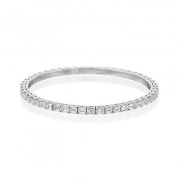 Hulchi Belluni Stretchy Diamond Tennis Bracelet, 18K White Gold
