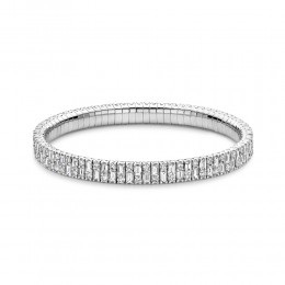 Hulchi Belluni Stretchy Diamond Tennis Bracelet, 18K White Gold