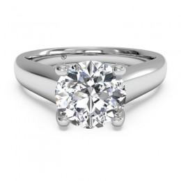 Ritani Pave Tulip  Solitaire Semi Mounting