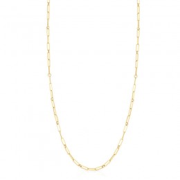 Roberto Coin 18K Yellow Designer Gold Paperclip & Round Link Necklace