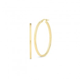Roberto Coin 18K Yellow Gold Oval Hoop Earrings