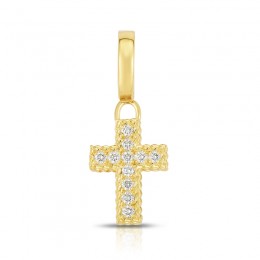 Roberto Coin 18K Yellow Gold Princess Diamond Cross Charm