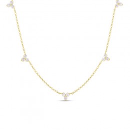 Roberto Coin Diamonds By The Inch Seven Station Flower Necklace