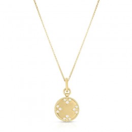 Roberto Coin Venetian Princess Small Medallion Charm Necklace