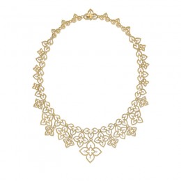 Roberto Coin 18K Yellow Gold Princess Flower Diamond Flower Collar Necklace