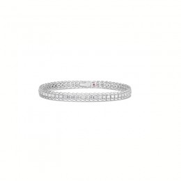 Roberto Coin 18K White Gold And Diamond Large Line Bracelet