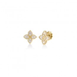 Roberto Coin Venetian Princess Flower Shaped Stud Earrings