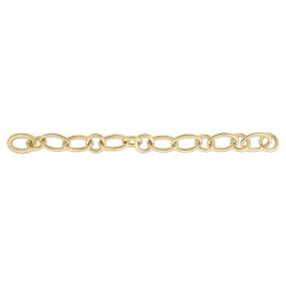 Robert Coin 18K Yellow Designer Gold Alternating Oval And Round Link Bracelet