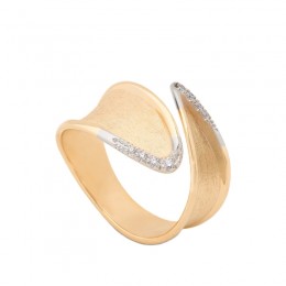 Marco Bicego Lunaria 18K Yellow Gold Wrap Ring With Diamonds