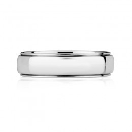 18K White Gold Gents Wedding Band
