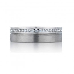18K White Gold Gents Wedding Band