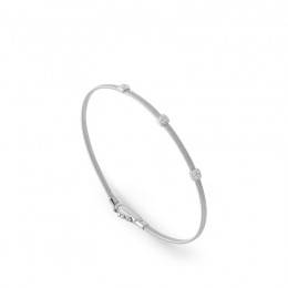 Masai Small Three Station Diamond Bracelet in White Gold