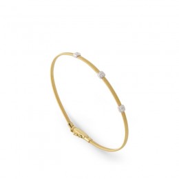 Masai Small Three Station Diamond Bracelet in Yellow Gold