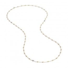 Marco Bicego Siviglia 18K Yellow Gold And Diamond Small Bead Long Necklace