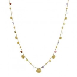 Paradise Mixed Gemstones and Gold Teardrop Necklace