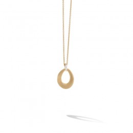 Marco Bicego Lucia Gold Loop Pendant Necklace with Diamonds