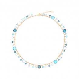 Marco Bicego 18K Yellow Gold Blue Topaz Paradise Neckalce