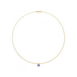 Marco Bicego Masai 18K Yellow Gold Coil Necklace With Tanzanite Station