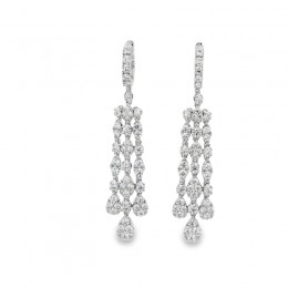 Sunburst Diamond Dangle Earrings