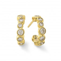 IPPOLITA Stardust Starlet #1 Hoop Earrings in 18K Gold with Diamonds