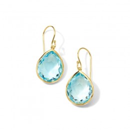 IPPOLITA Small Teardrop Earrings in 18K Gold - Blue Topaz
