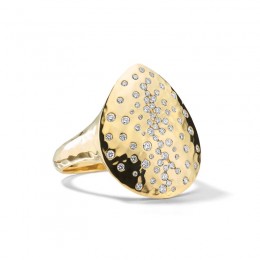 IPPOLITA Stardust Crinkle ring with Diamonds