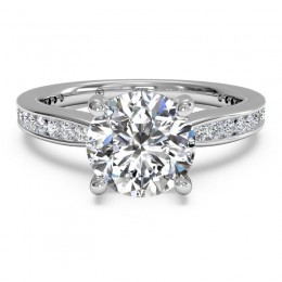 Ritani Tapered Channel Set Diamond Semi Mounting