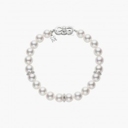 Mikimoto Pearl and Diamond Rondell Bracelet